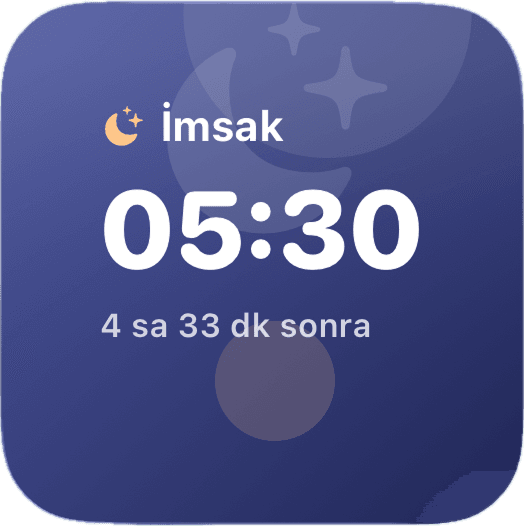 Inspraytion Sonraki namaz vakti widgetı