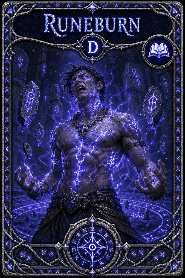 Runeburn büyü kartı