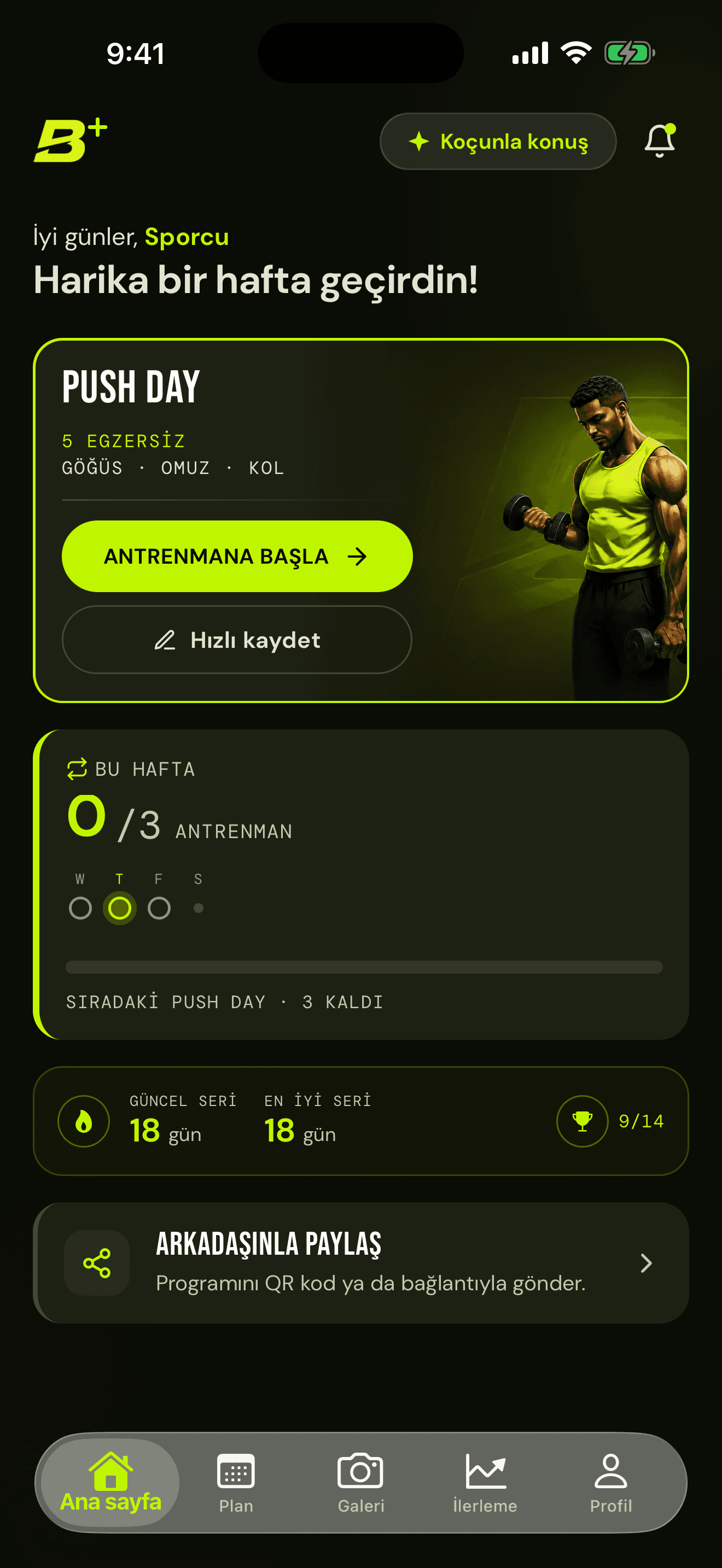 Ana panel ekranı